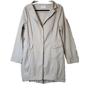 ANNETTE GORTZ 40 Lagenlook Lightweight Trench Coat Jacket Cotton Art To Wear‎